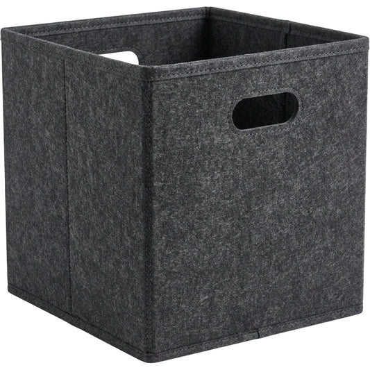 Dacrs Felt Foldable Cube Storage Bin 33 cm Charcoal - Product view